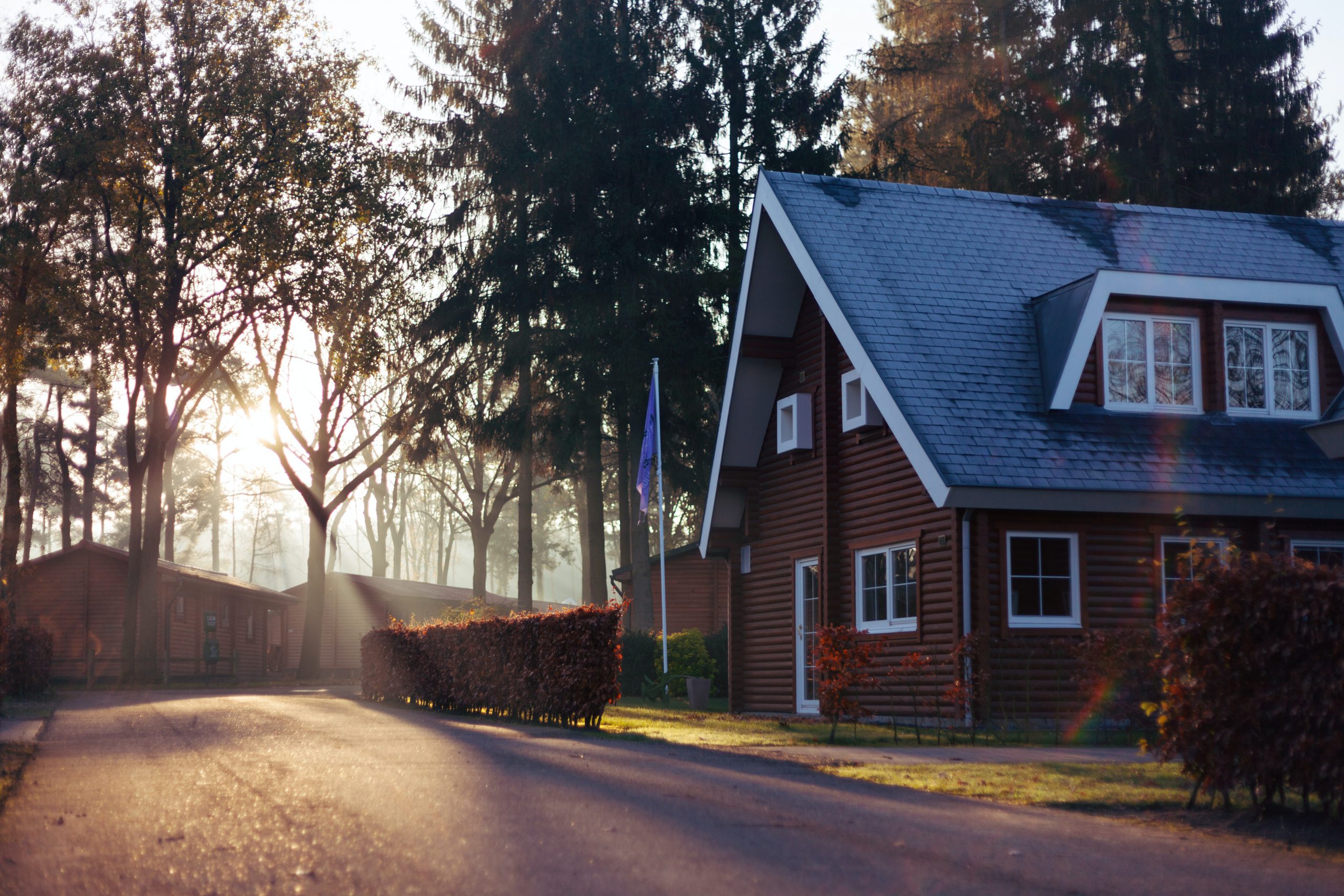 huis opkomende zon